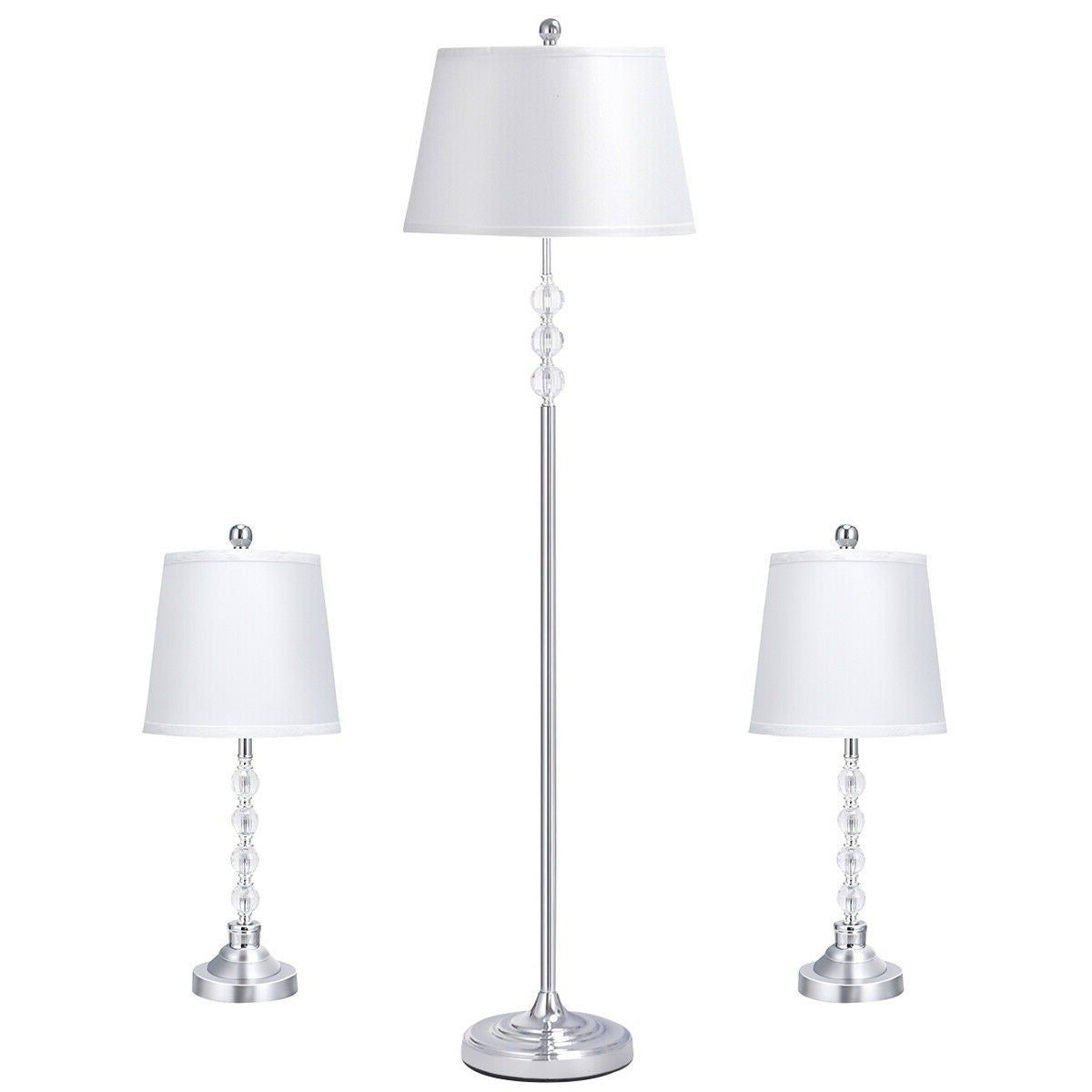3 Piece Set Standing Lamps In Newest 3 Piece Floor Lamp And Table Lamps Set – Floor Lamp: 15" X  (View 6 of 10)