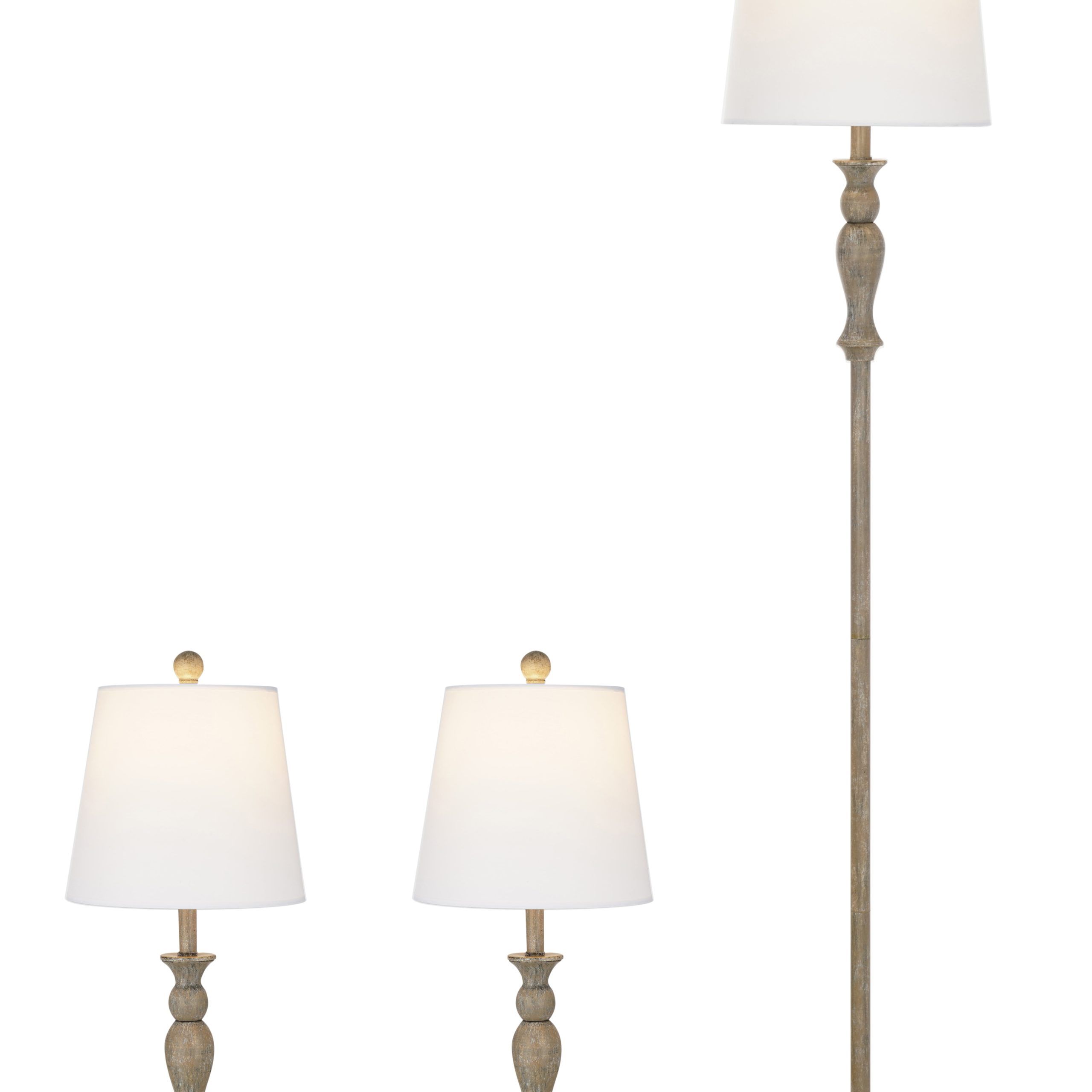 3 Piece Set Standing Lamps With Favorite Better Homes & Gardens Modern Farmhouse 3 Pack Table And Floor Lamp Set,  Wood – Walmart (View 7 of 10)