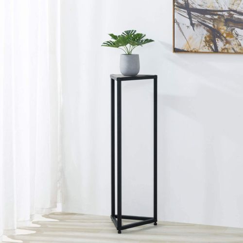 36 Inch Plant Stands With Most Recently Released 36 Inch Wood And Black Metal Frame Flower Rack Potted Plant Pedestal Holder (View 10 of 10)