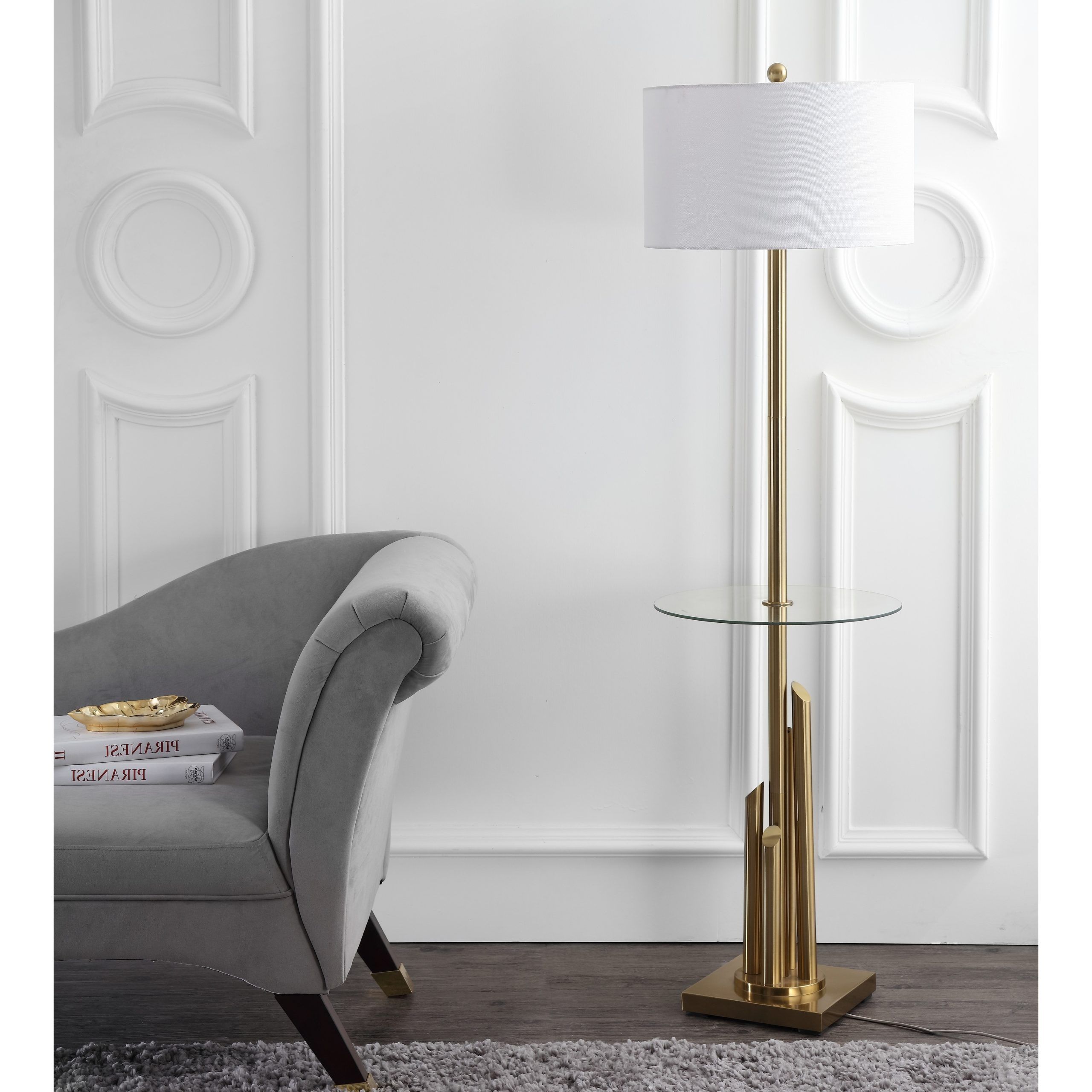 61 Inch Standing Lamps In Recent Safavieh Lighting 61 Inch Ambrosio Glass Side Table Floor Lamp – 17" X 17"  X 61" – On Sale – Overstock –  (View 10 of 10)