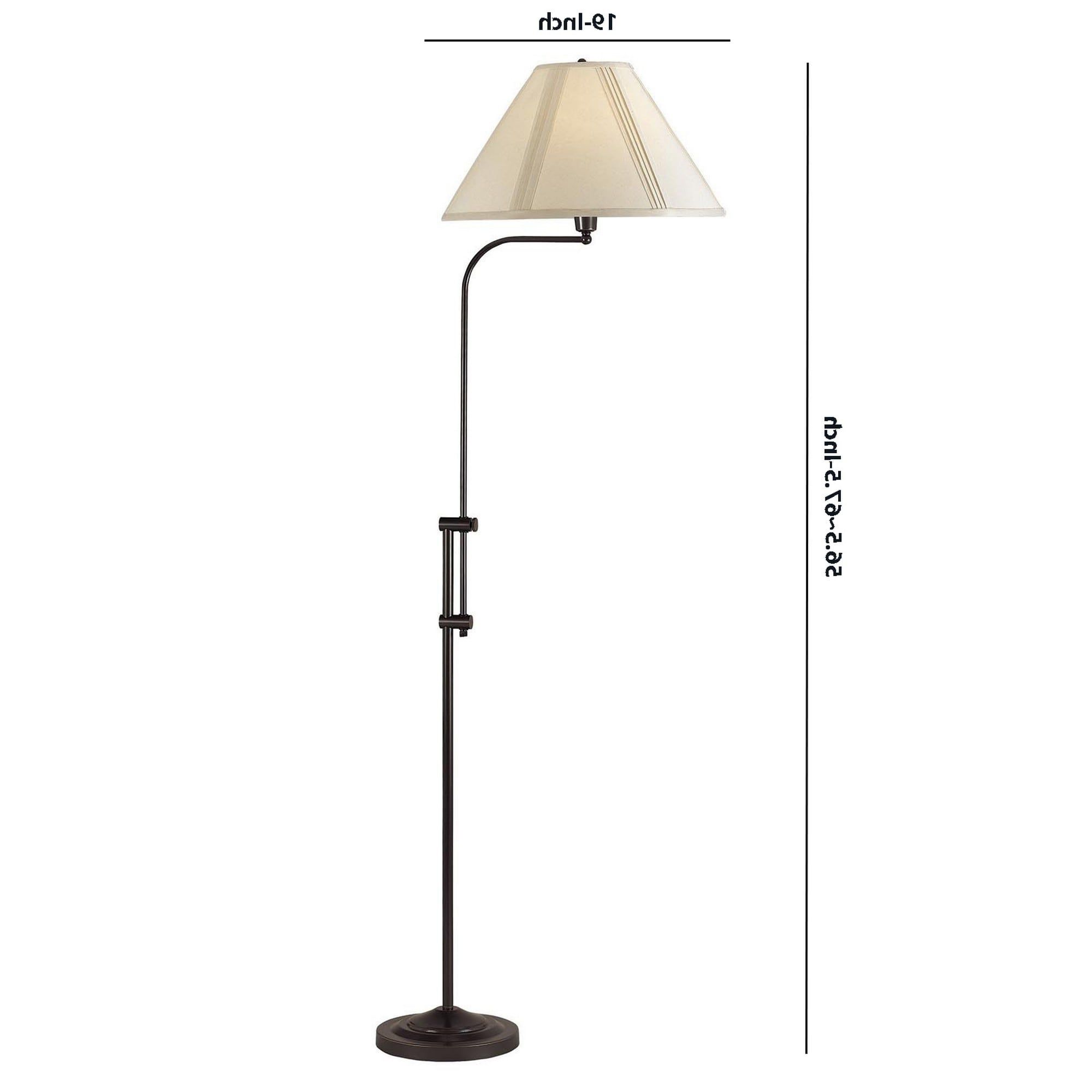 Adjustable Height Standing Lamps With Regard To 2019 3 Way Metal Floor Lamp With And Adjustable Height Mechanism, Bronze –  Overstock –  (View 3 of 10)