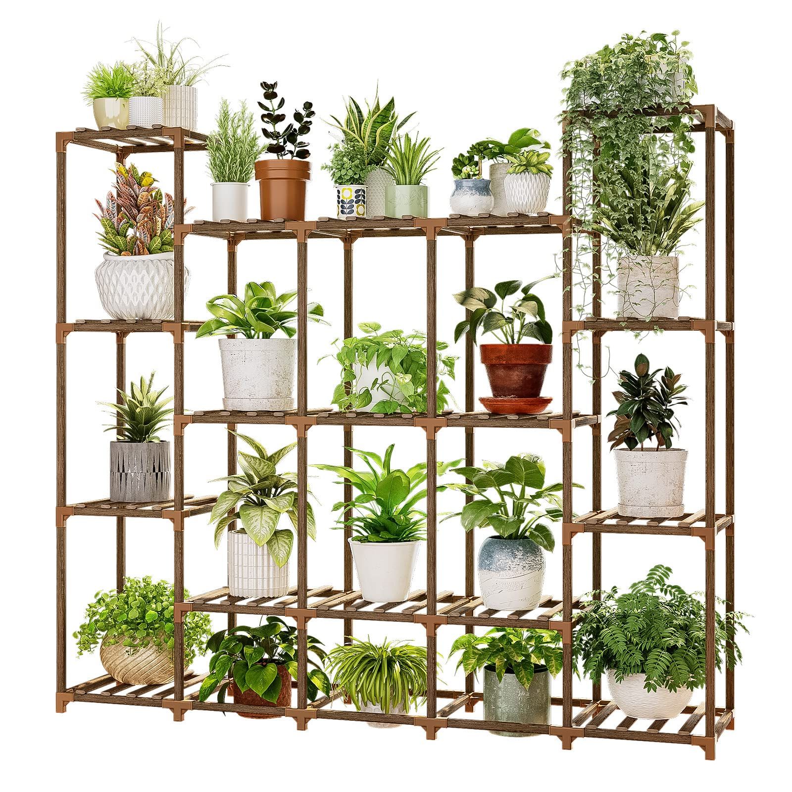 Amazon: Bamworld Large Plant Stand Indoor Outdoor Plant Shelves Indoor  Plant Holder For Living Room Outdoor Plant Rack Indoor Multiple Plants  Patio Balcony Garden : Everything Else Throughout Preferred Wide Plant Stands (View 4 of 10)