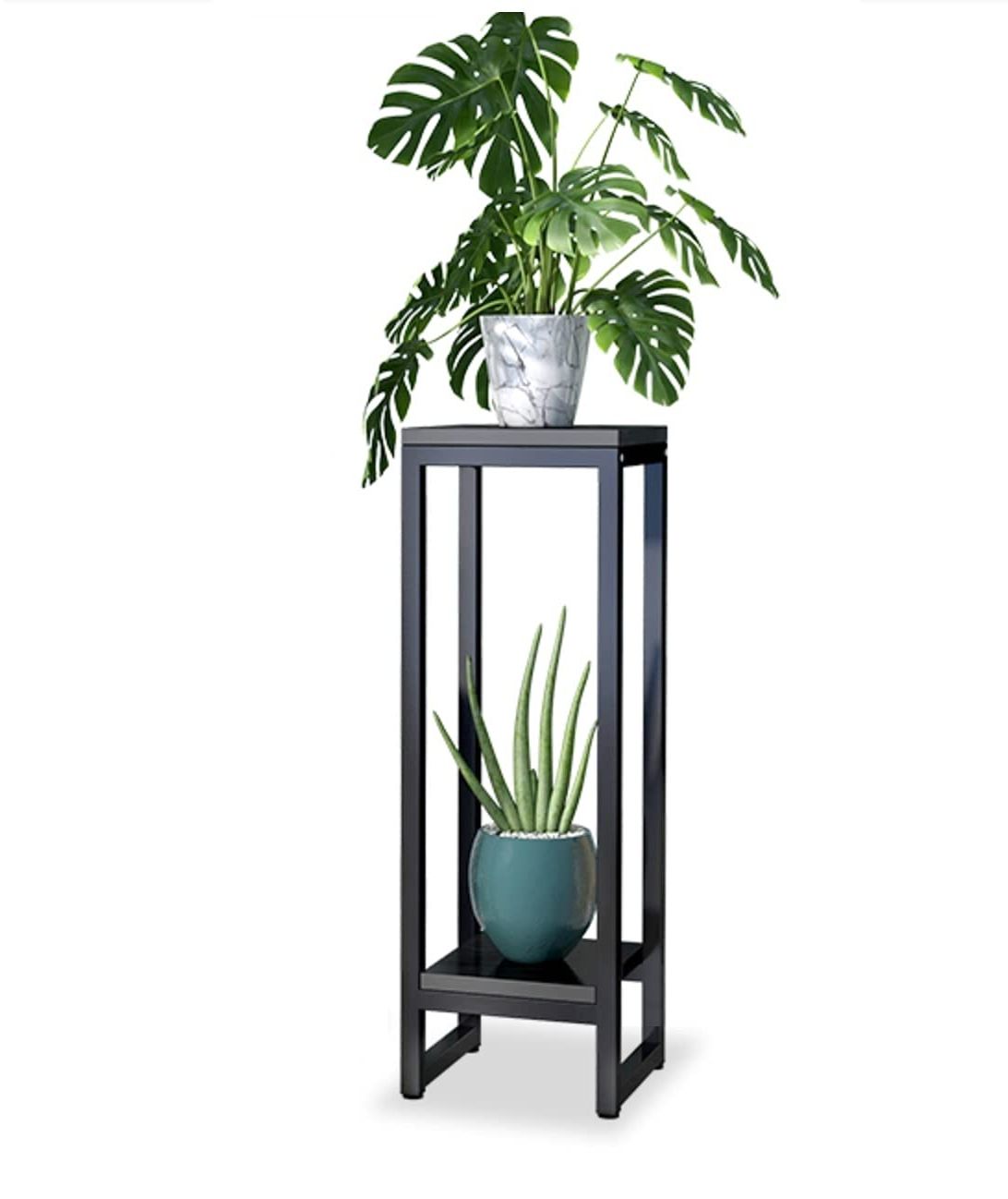 Amazon: Weenine 37 Inches Metal Tall Plant Stand Rack, 2 Tier Plant  Shelves Indoor Flower Pots Stand Holder Planter Display For Living Room  Balcony Garden (style B2 ) : Patio, Lawn & Garden Within Widely Used Two Tier Plant Stands (View 2 of 10)
