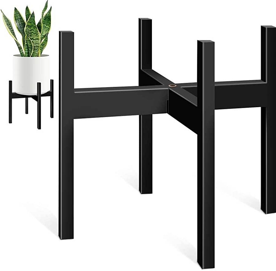 Amazon: Zmtech 14 Inch Metal Plant Stand For Indoor And Outdoor Plants  Mid Century Plant Stand Black Plant Holder Corner Plant Stand For Patio  Home Outside Decor : Patio, Lawn & Garden Within Trendy 14 Inch Plant Stands (View 5 of 10)