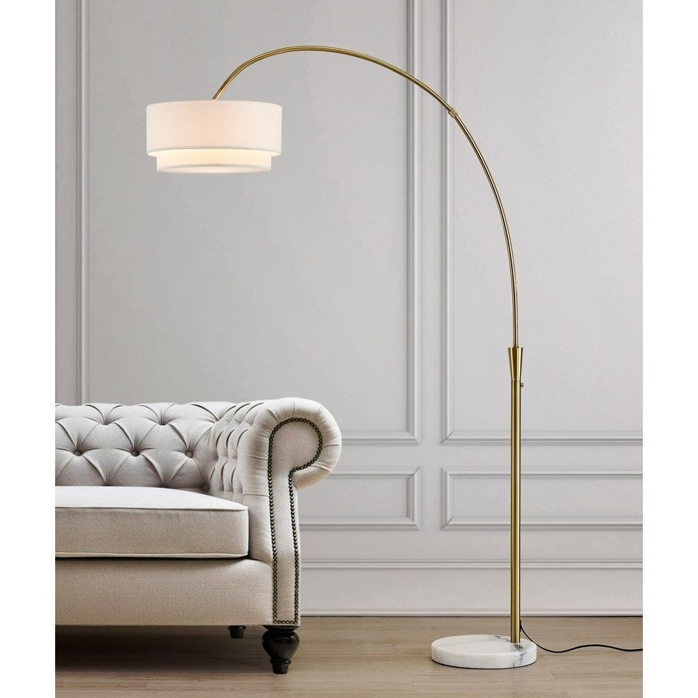 Arc Standing Lamps Intended For Most Up To Date Carson Carrington Flam 81 Inch Arch Floor Lamp – Overstock –  (View 6 of 10)