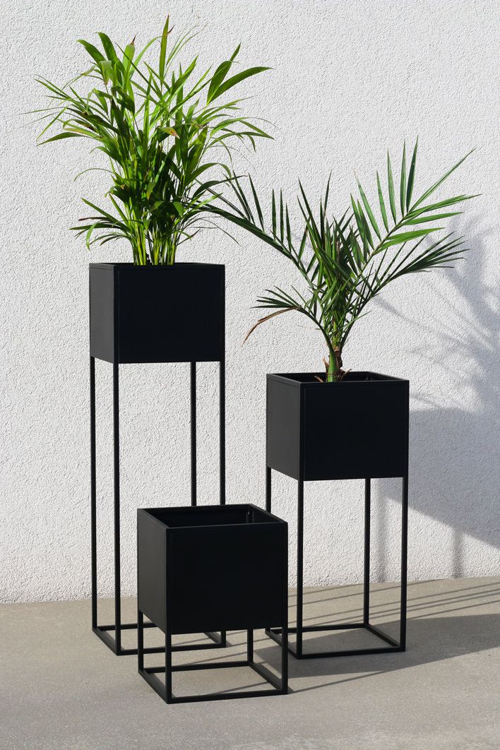 Black Plant Stands Regarding Most Recently Released Planter With Stand Mississippi Black – Etsy (View 7 of 10)