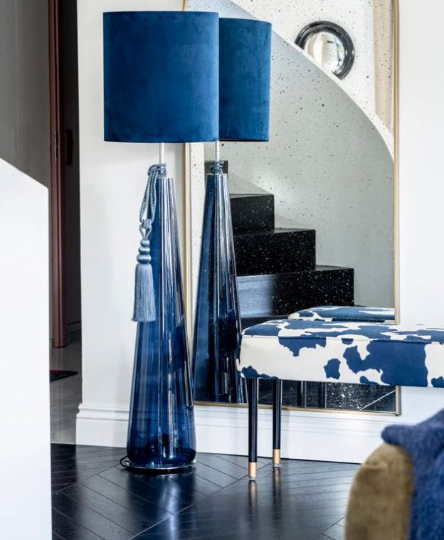 Blue Standing Lamps In Fashionable Luxury Floor Lamp Berlin Navy – Luxury Chandelier (View 10 of 10)