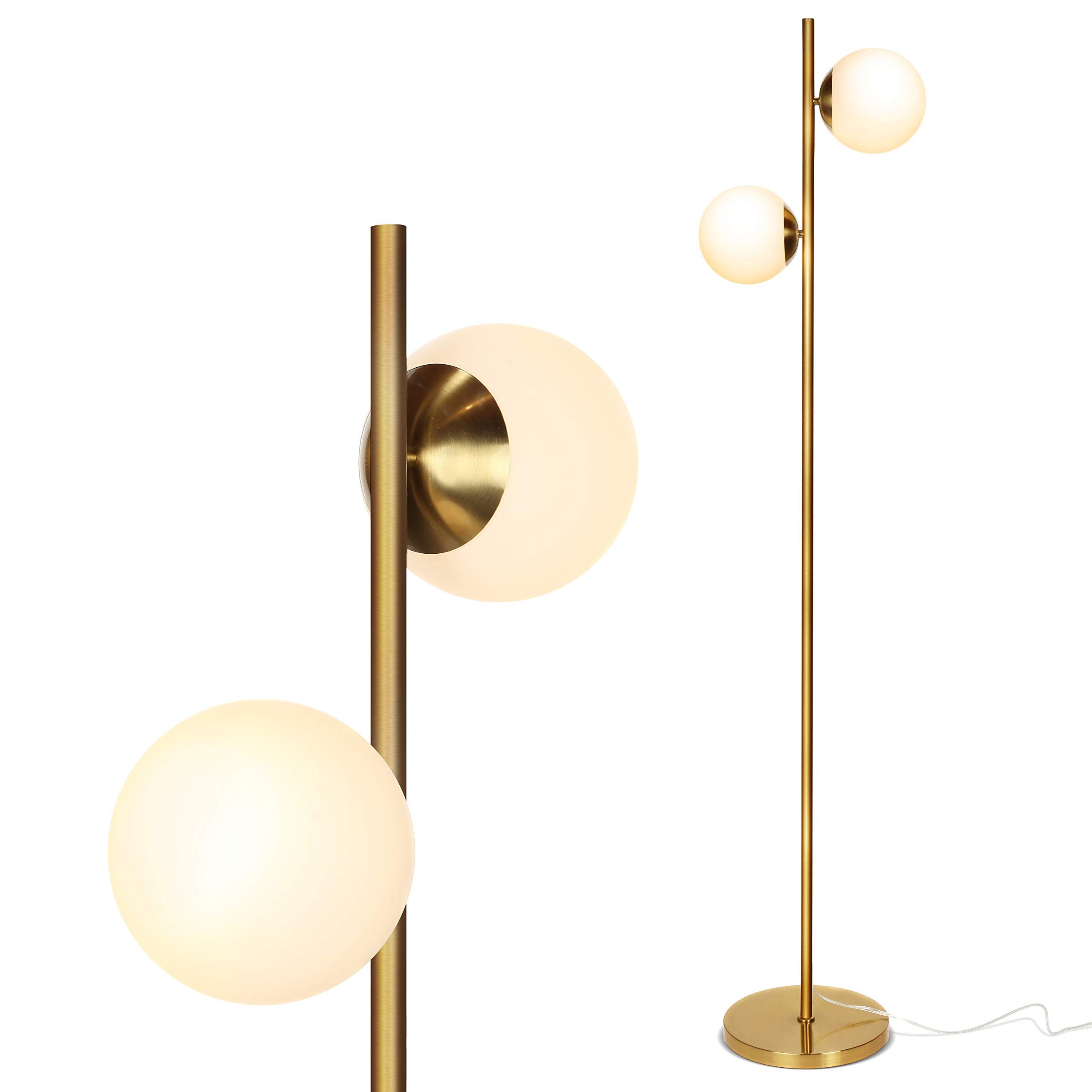 Brightech Sphere Floor Lamp For Living Room, Mid Century Modern 2 Globe  Pole Light For Bedroom, For Most Up To Date Sphere Standing Lamps (View 1 of 10)