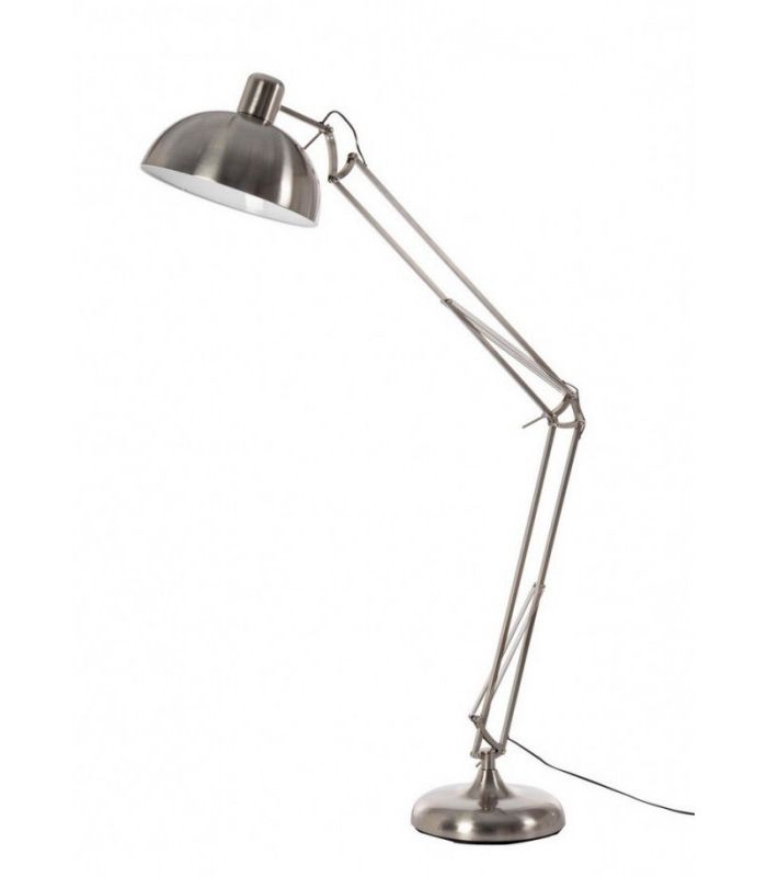 Brushed Steel Standing Lamps With Recent Big Satin Steel Floor Lamp H (View 1 of 10)