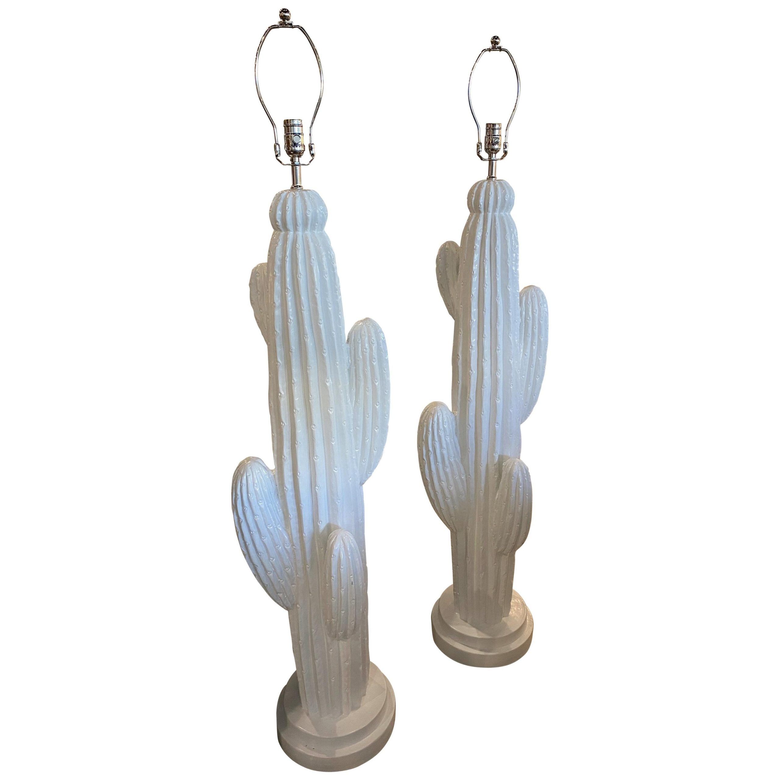 Cactus Standing Lamps Pertaining To Well Liked Vintage Plaster Cactus Floor Lamps Modern Palm Springs Chrome Two Available  For Sale At 1stdibs (View 7 of 10)