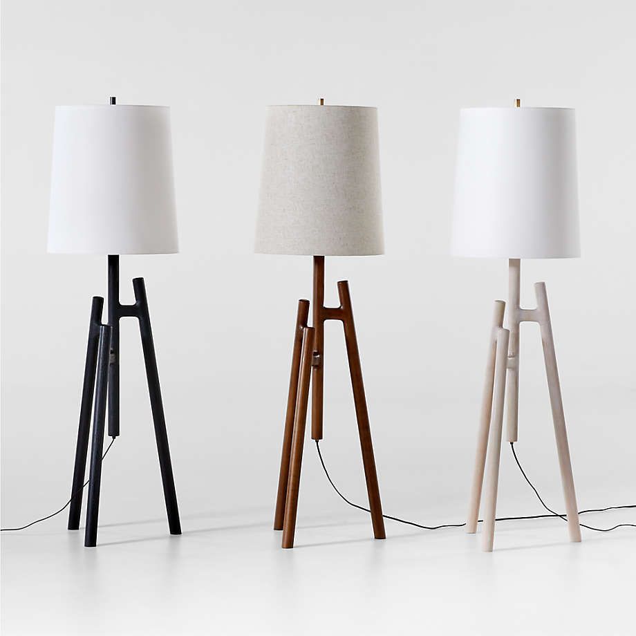 Crate & Barrel Intended For Wood Tripod Standing Lamps (View 8 of 10)