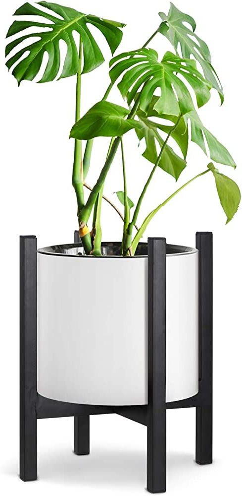 Decorlife 10 Inch Black Plant Stand, Mid Century Modern Planter Stands For  Indoor Plants, Adjustable Height, Sturdy Metal, Simple And Clean, Single Plant  Stand (excluding Pot) With Regard To Well Liked 10 Inch Plant Stands (View 2 of 10)