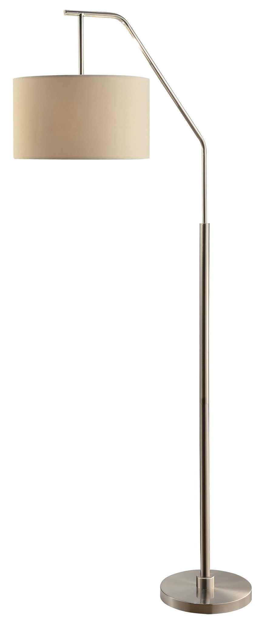 Dinsmore 72 Inch Floor Lamp, Brushed Nickel – Walmart Inside Most Recently Released 72 Inch Standing Lamps (View 1 of 10)