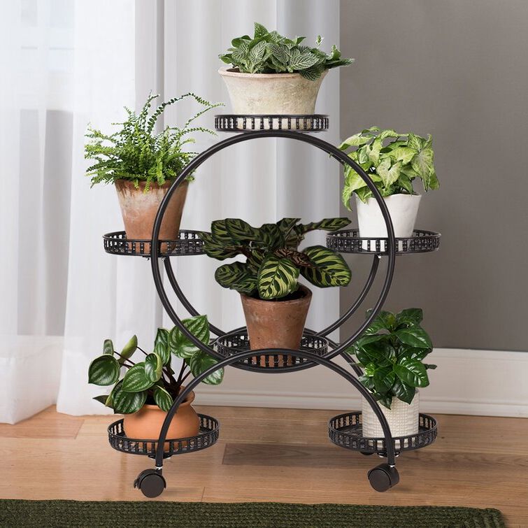 Famous Canora Grey Ascension Round Multi Tiered Plant Stand & Reviews (View 7 of 10)