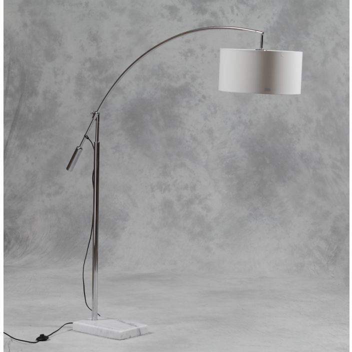 Famous Marble Base Standing Lamps Inside Large Arc Marble Base Floor Lamp (View 9 of 10)