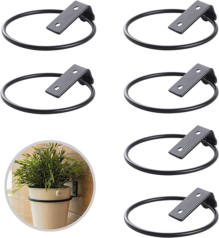 Fashionable Ring Plant Stands Within Hanging Plant Stand Heavy Duty Metal 3 Pack Flower Plant Pot Support Holder  Ring Fit For Outdoor/indoor Home Decoration (4 Inch 6ps) (View 1 of 10)