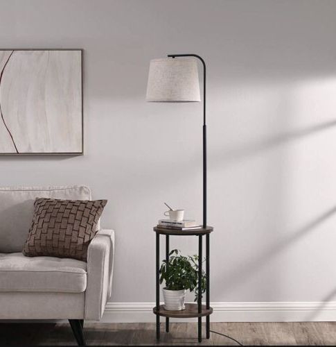 Favorite Floor Lamp With End Table Nightstand Adjustable Reading Lamp 62 Inches (View 9 of 10)