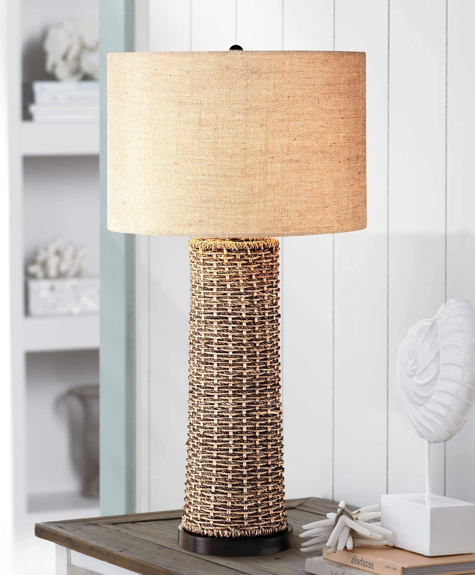 Favorite Woven Cane Standing Lamps Inside 360 Lighting Traditional Coastal Tropical Style Table Lamp  (View 10 of 10)