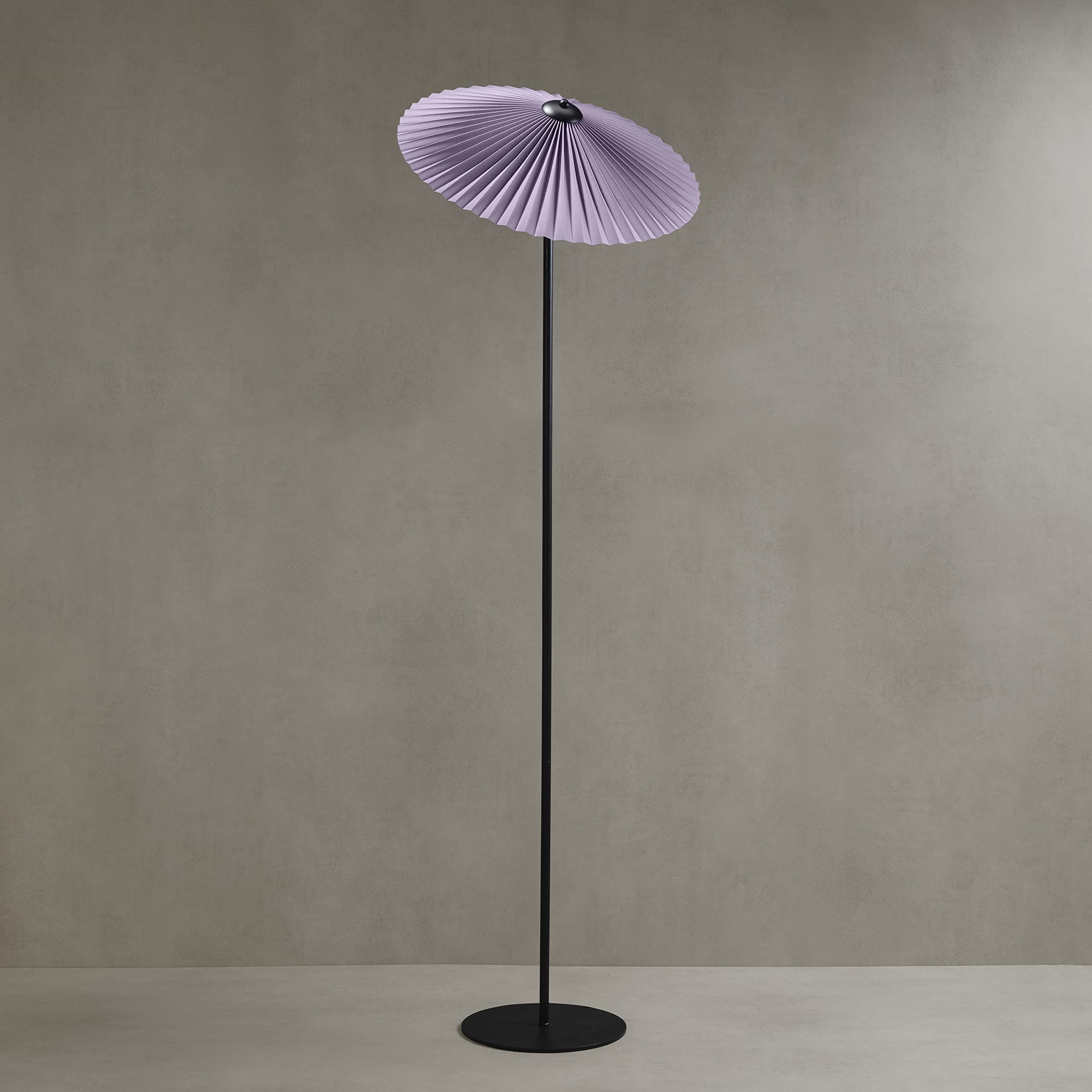 Generat Studio Pleated Floor Lamp – 55 Inch Floor Standing Lamp, Umbrella  Pleat Design – Led Dimmer Bulb Within Favorite Purple Standing Lamps (View 10 of 10)