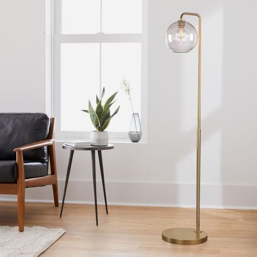 Globe Standing Lamps With Famous Sculptural Glass Globe Floor Lamp (58") – Clear (View 9 of 10)