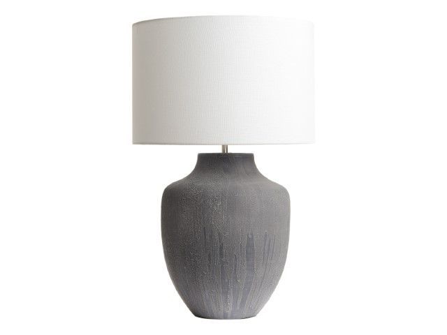Grey Textured Standing Lamps Regarding Newest Shopbrand :: Dar Lighting :: Udine Textured Table Lamp Grey Base Only (View 9 of 10)