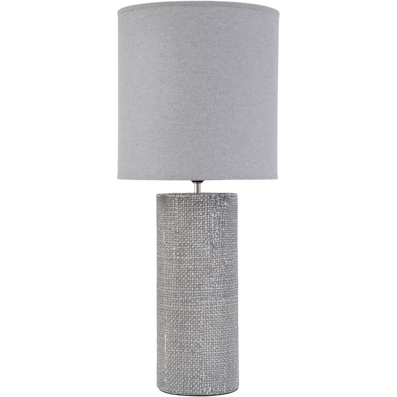 Grey Textured Standing Lamps Within Favorite Tall Grey Textured Porcelain Table Lamp With Shade E27 60w – Libra Interiors (View 1 of 10)