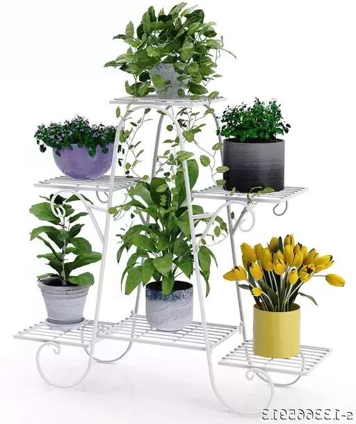 Iron Plant Stand/plant Stand For Balcony/flower Pot Stand/pot Stand For  Indoor Plants/pot Regarding Most Recent White 32 Inch Plant Stands (View 7 of 10)