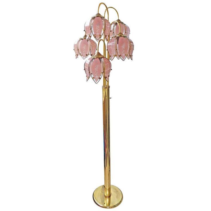 Lampe Sur Pied, Fleurs En Verre, Lampe Fleur With Regard To Well Liked Flower Standing Lamps (View 7 of 10)