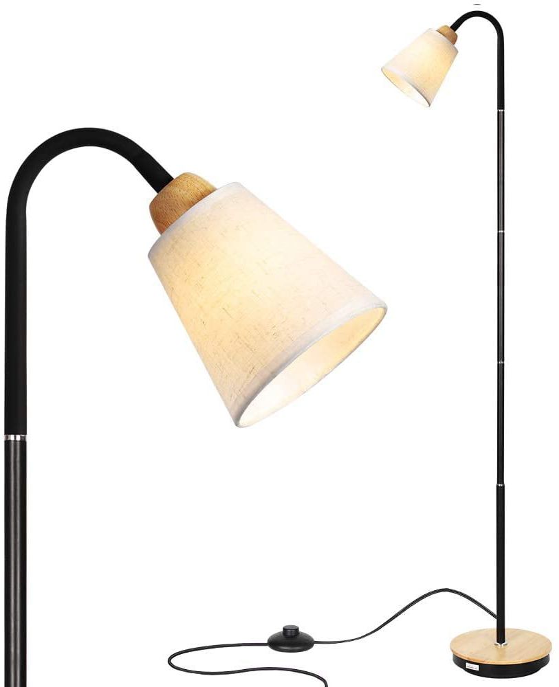 Latest Adjustable Height Standing Lamps Throughout Haitral Modern 58" 1 Light Adjustable Height Floor Lamp With 360 Adjustable  Gooseneck, Black – Walmart (View 5 of 10)