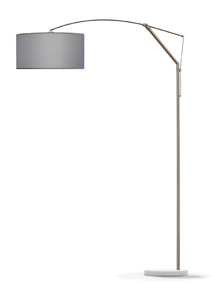 Latest Brushed Nickel Standing Lamps Regarding Crane Cantilever Commercial Floor Lamp Brushed Nickel (View 5 of 10)