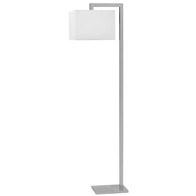 Latest Brushed Nickel Standing Lamps Within Brushed Nickel Angular Metal Floor Lamp – R&s Robertson (View 8 of 10)