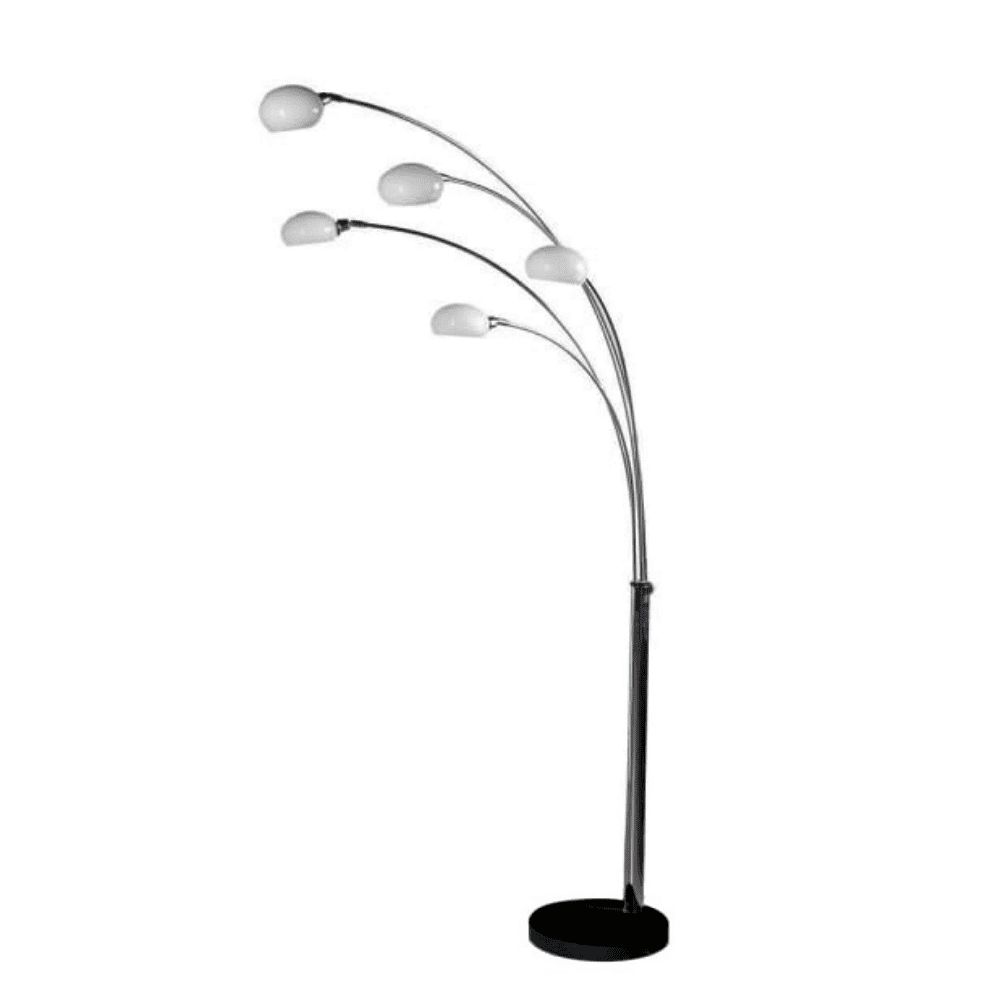 Latest Chrome Standing Lamps Inside Five Light Floor Lamp – Chrome – Edmunds And Clarke Furniture (View 6 of 10)