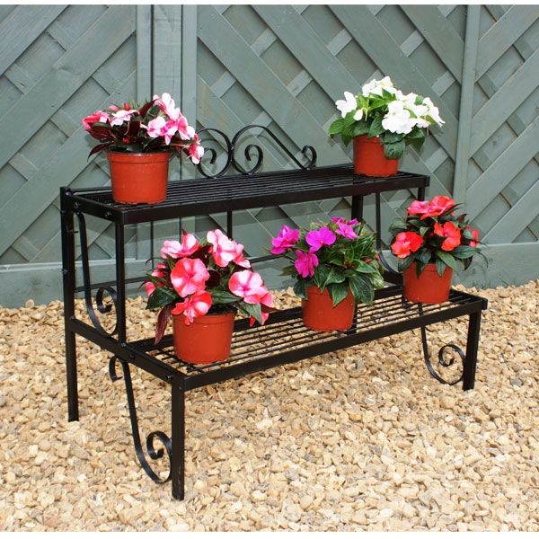 Latest Two Tier Plant Stands With 2 Tier Pot Stand (View 8 of 10)