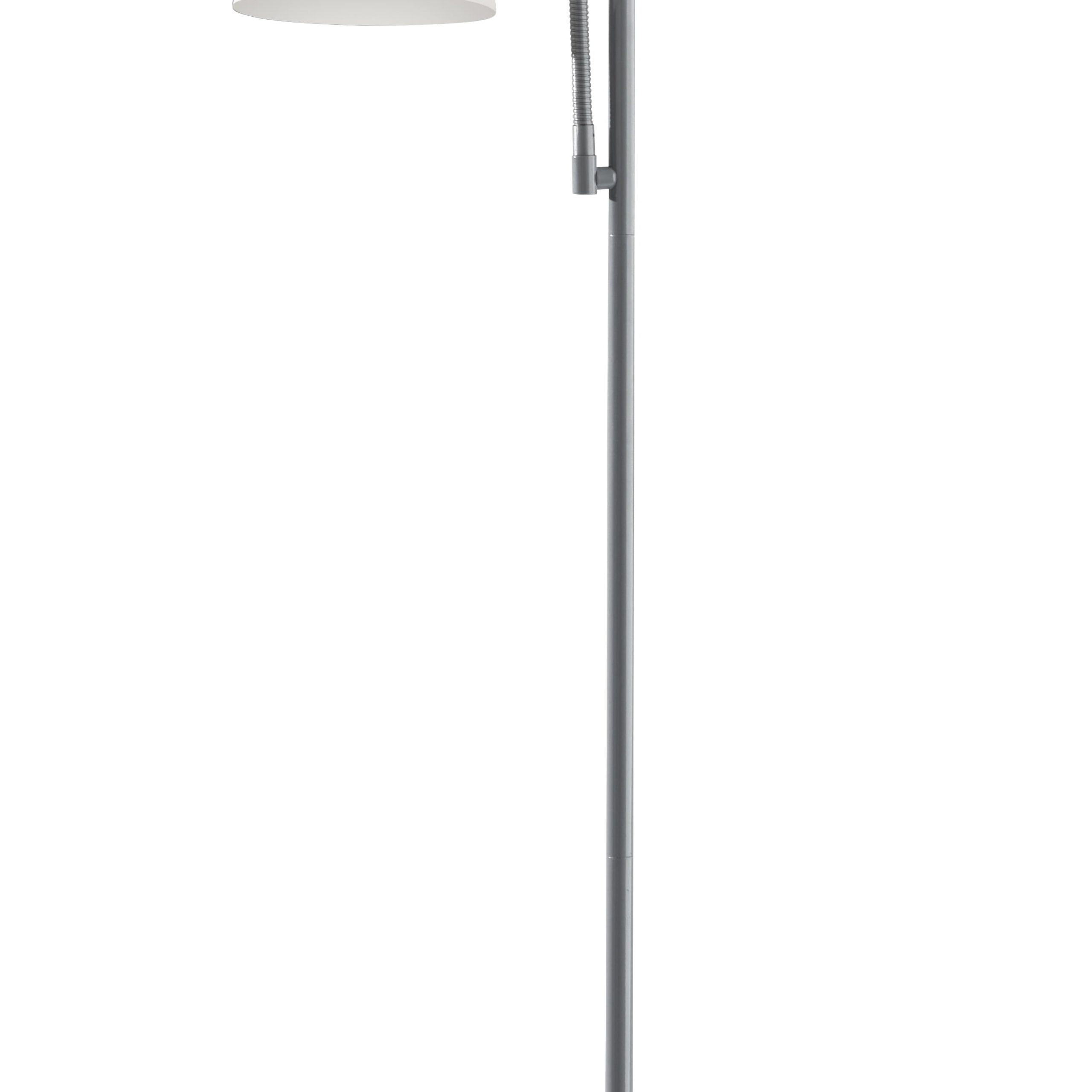 Mainstays 72'' Combo Floor Lamp With Adjustable Reading Lamp, Silver, Metal  Material – Walmart Regarding Recent 72 Inch Standing Lamps (View 7 of 10)