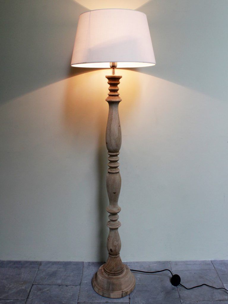 Mango Wood Standing Lamps Pertaining To Trendy Floor Lamps Archives – Chehoma (View 5 of 10)