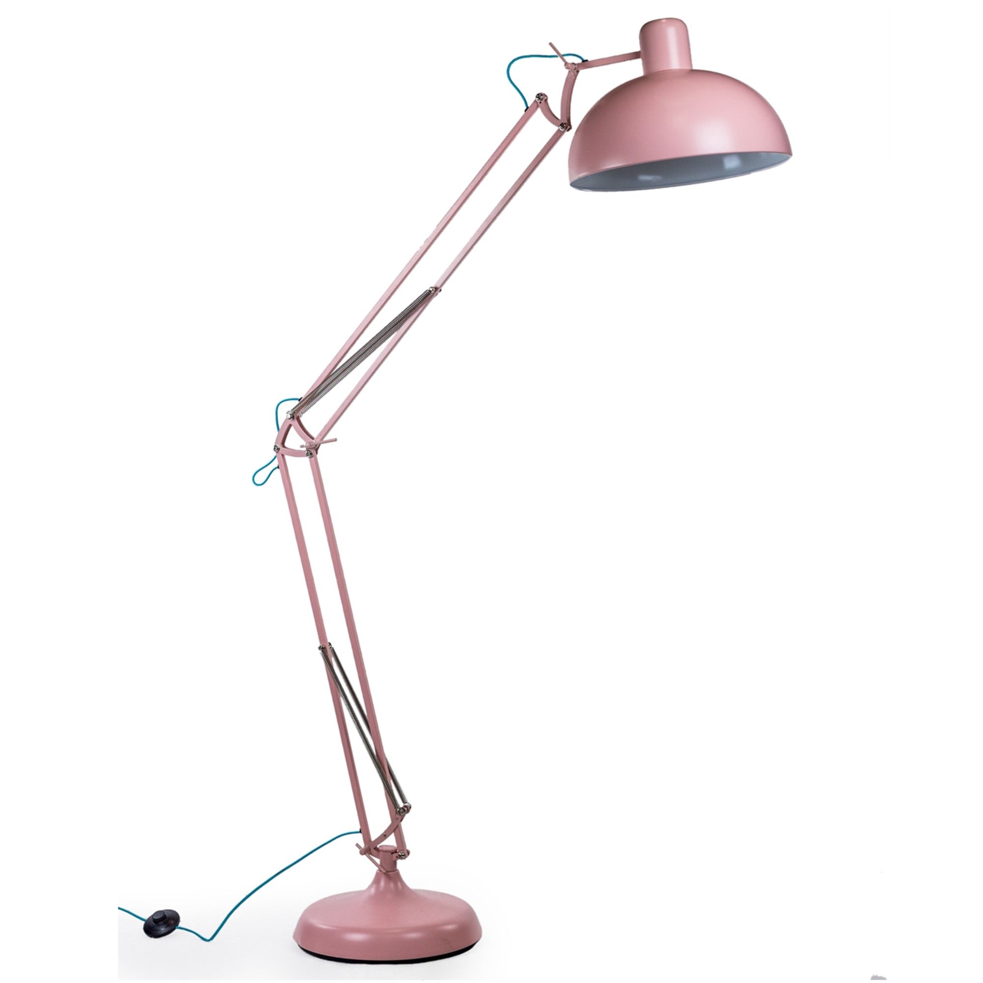 Matte Pink Extra Large Classic Desk Style Floor Lamp (View 8 of 10)