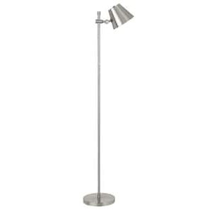 Metal Brushed Standing Lamps Regarding Newest Brushed Steel – Floor Lamps – Lamps – The Home Depot (View 10 of 10)