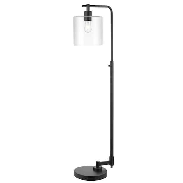 Metal Standing Lamps Regarding Widely Used Wingbo 56 In. Modern Metal Floor Lamp, Industrial Standing Light With Clear  Glass Shade Rotary Switch (View 8 of 10)