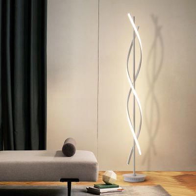 Minimalist Floor Lamp For Living Room Bedroom Spiral Lamp Led Floor Lamp  (wh Mfl 08) – China Decorative Modern Lighting And Standimg Lamps With Regard To Trendy Minimalist Standing Lamps (View 10 of 10)