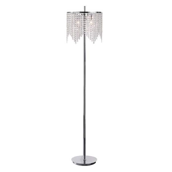 Most Current Crystal Bead Chandelier Standing Lamps For Edvivi Marya 65 In (View 9 of 10)