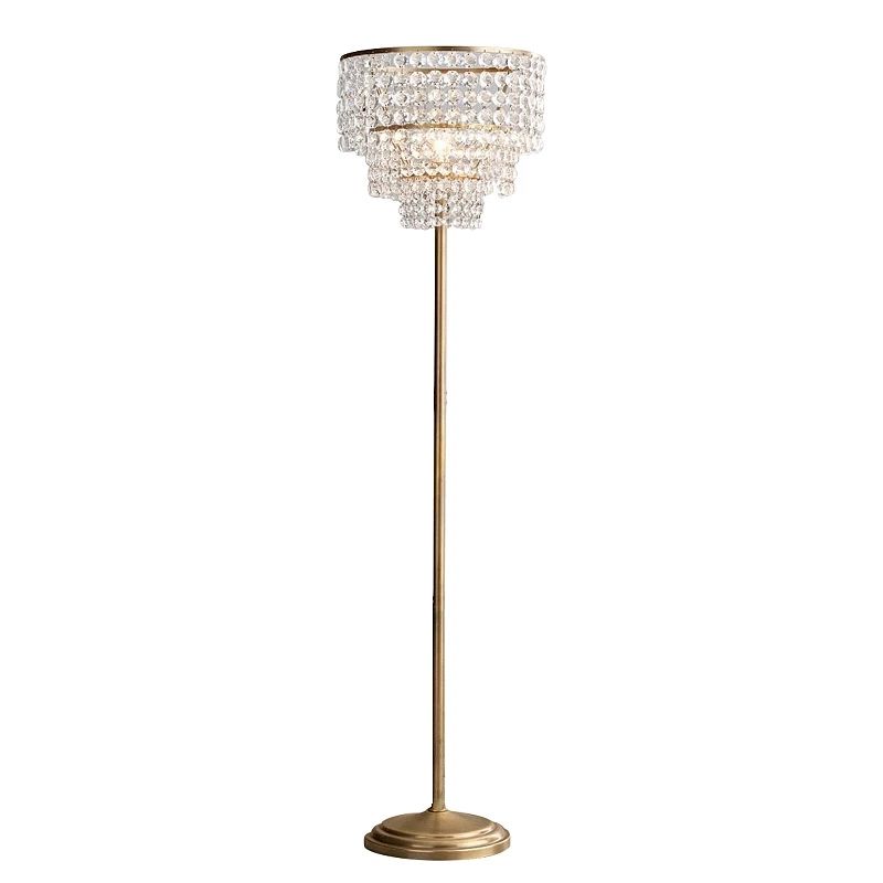 Most Current Wide Crystal Standing Lamps For Wedding Crystal Floor Lighting For Living Room Led Floor Light Vintage  Bronze E27 Led Standing Lamp Study Reading Light Lambader (View 8 of 10)