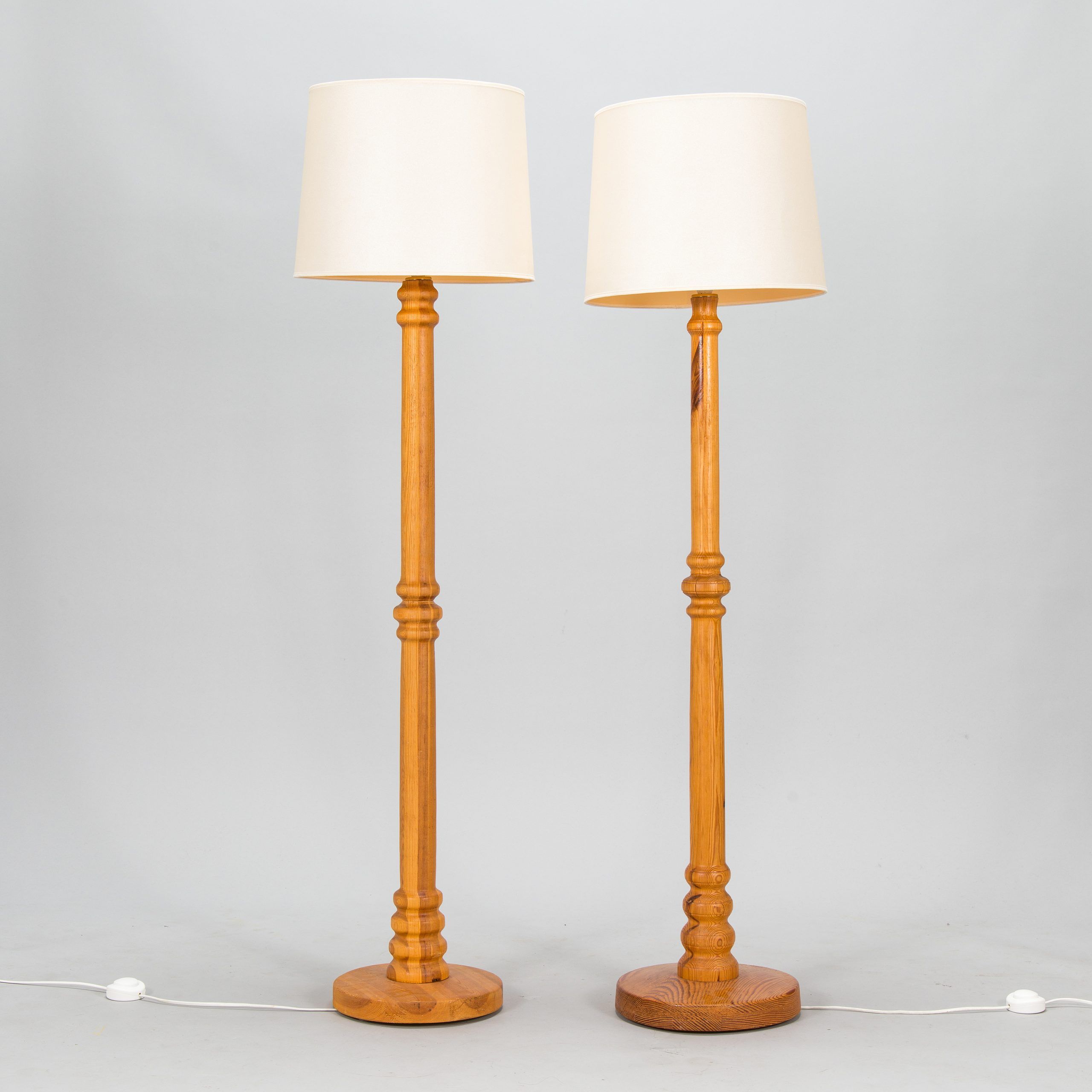Most Popular Two 1960/70s Pine Wood Floor Lamps (View 6 of 10)