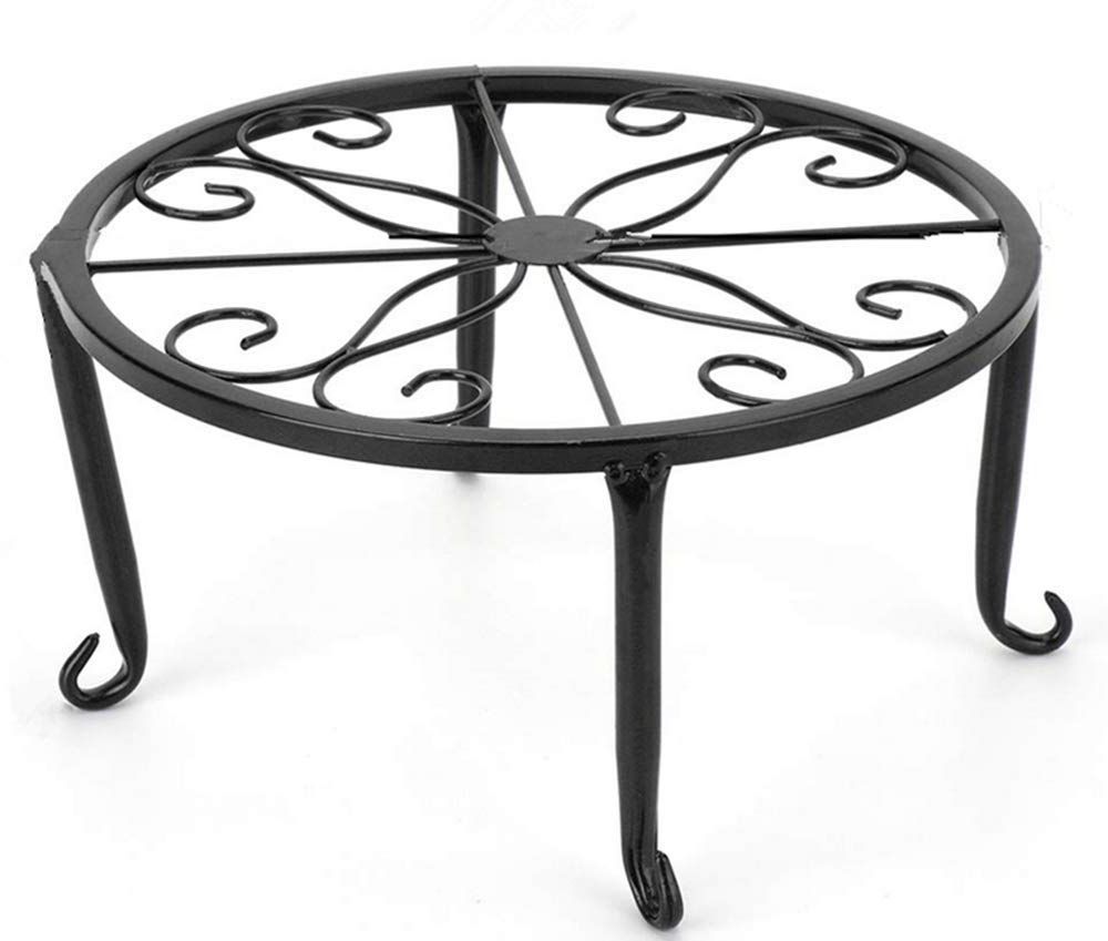 Most Recent 9 1/2 Inch Diameter X 5 Inch High Metal Potted Plant Stand – Rust Proof  Wrought Iron Flower Pot Holder Iron Short Flower Pot Bracket Tripod Floor  Dish Decorative Flower Pot Pot Holder (black) Throughout 5 Inch Plant Stands (View 4 of 10)