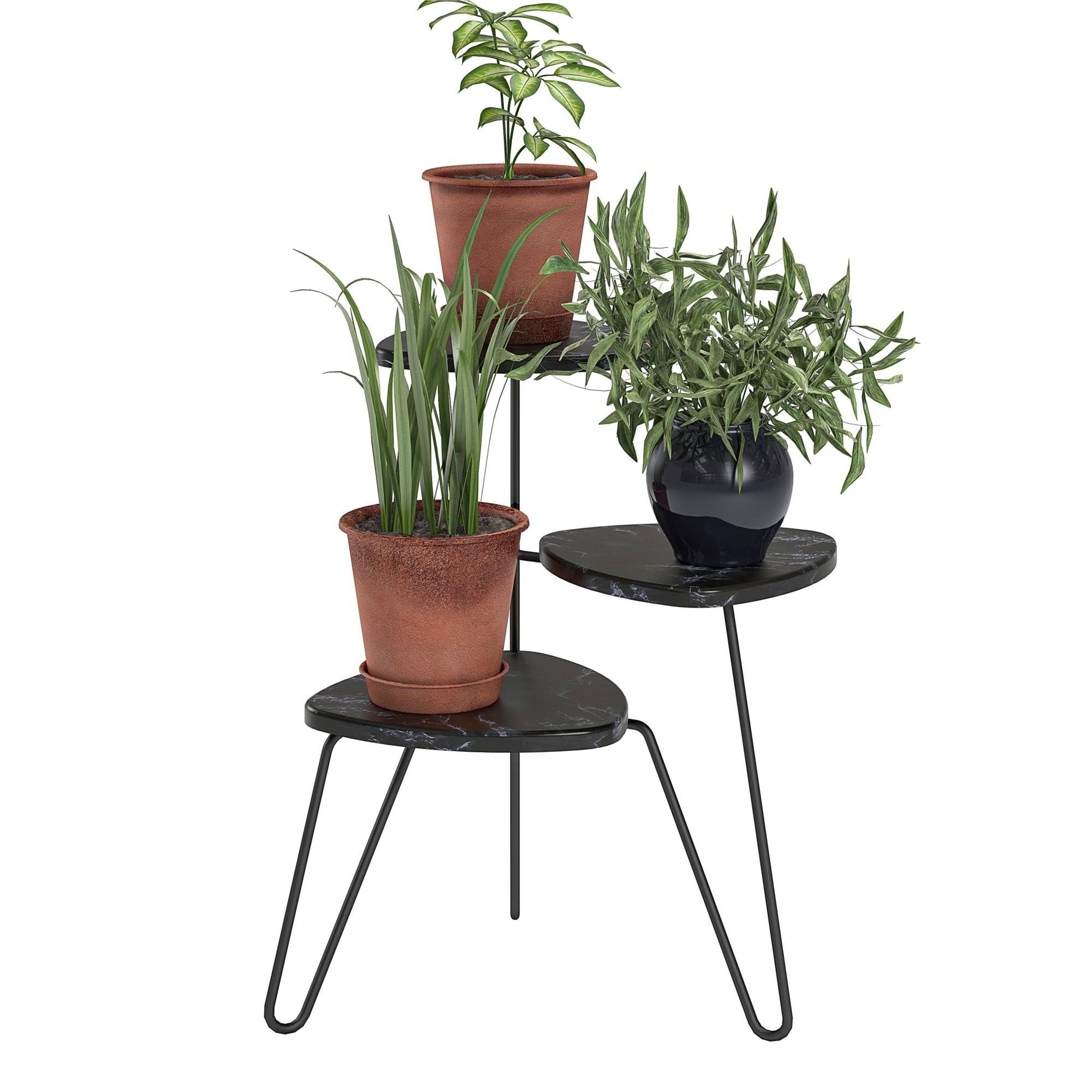 Most Recent Plant Stand Black Marble Indoor Or Outdoor Plant Display – Etsy With Black Marble Plant Stands (View 10 of 10)