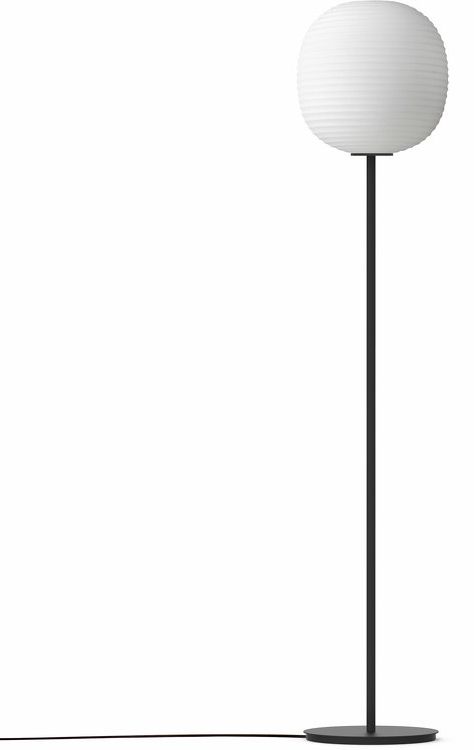 Most Up To Date Frosted Glass Standing Lamps In Floor Lamp In White Frosted Glass 160 Cm Lantern – New Works (View 1 of 10)