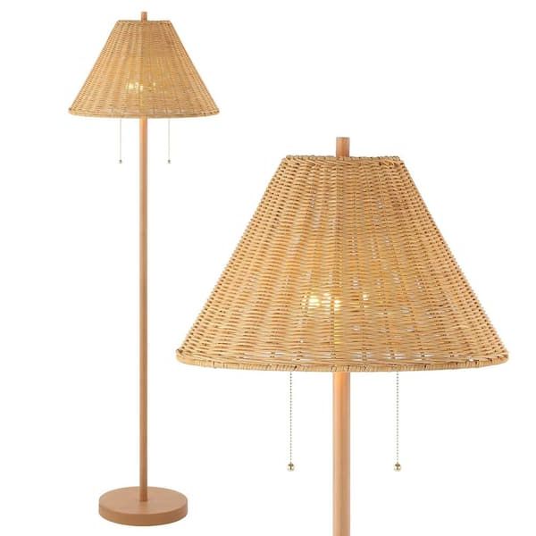 Most Up To Date Rattan Standing Lamps Intended For Jonathan Y Nando 61 In (View 8 of 10)