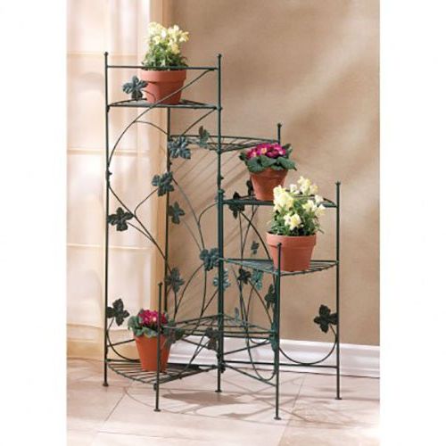 Newest Amazon: Ivy Design Staircase Plant Stand : Patio, Lawn & Garden Regarding Ivory Plant Stands (View 2 of 10)