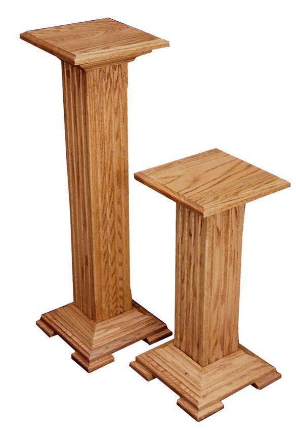 Pedestal Plant Stands With Famous Hardwood Pedestal Plant Stand From Dutchcrafters Amish Furniture (View 1 of 10)