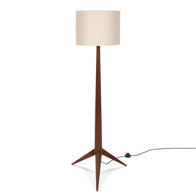 Pine Wood Standing Lamps In Preferred Mid Century Vintage Pine Wood Floor Lamp – Retro Studio (View 4 of 10)