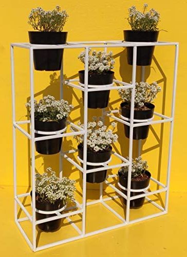 Pipe Piper Plant Hanger, Hanging Pots, 8 In 1 Pot Stand For Balcony,  Hanging Pots For Plants,plastic Pots With Steel Stand 8 Pots : Amazon (View 9 of 10)